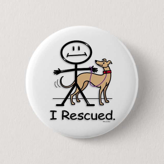 Windhund-Rettung Button (Vorderseite)