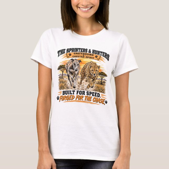 Windhund und Gepard T-Shirt (Vorderseite)