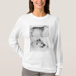 Windhund und Kopf eines Windhunds T-Shirt