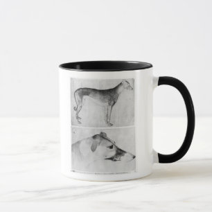 Windhund und Kopf eines Windhunds Tasse