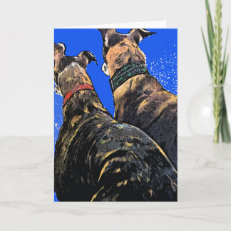 Windhund-Weihnachten Feiertagskarte
