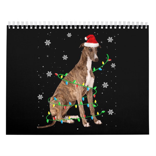 Windhund-Weihnachtsweihe niedlichen Santa Windhund Kalender (Titelbild)