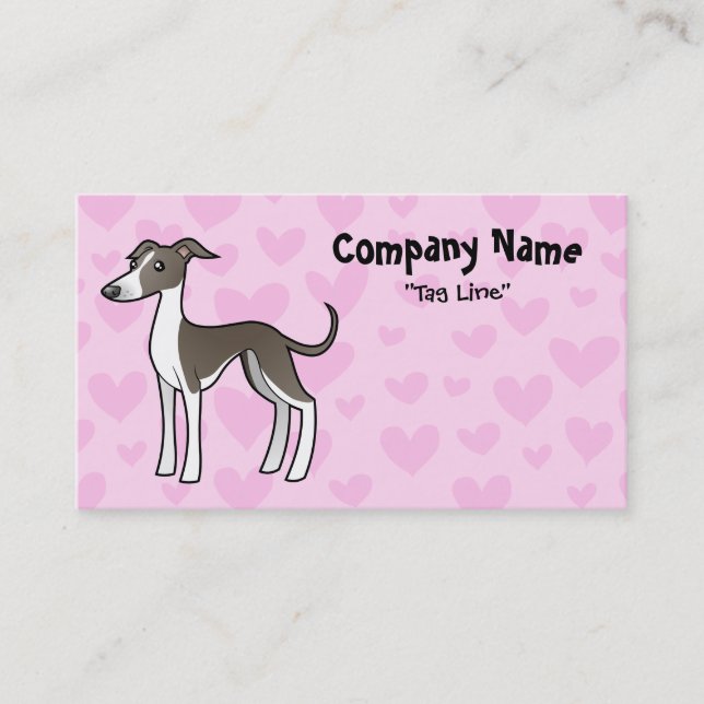 Windhund/Whippet/italienischer Windhund-Liebe Visitenkarte (Vorderseite)