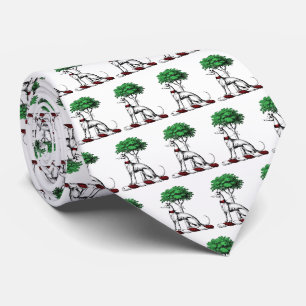 Windhund Whippet Mit Baum Heraldischem Wappen Embl Krawatte