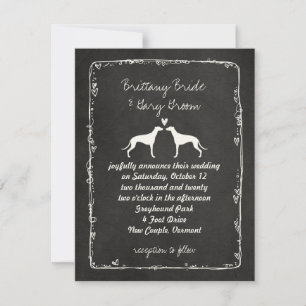 Windhunde Hochzeitsanzeige Einladung
