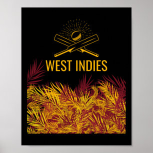 Windies marine Cricket-Trikot karibisches Cricket  Poster