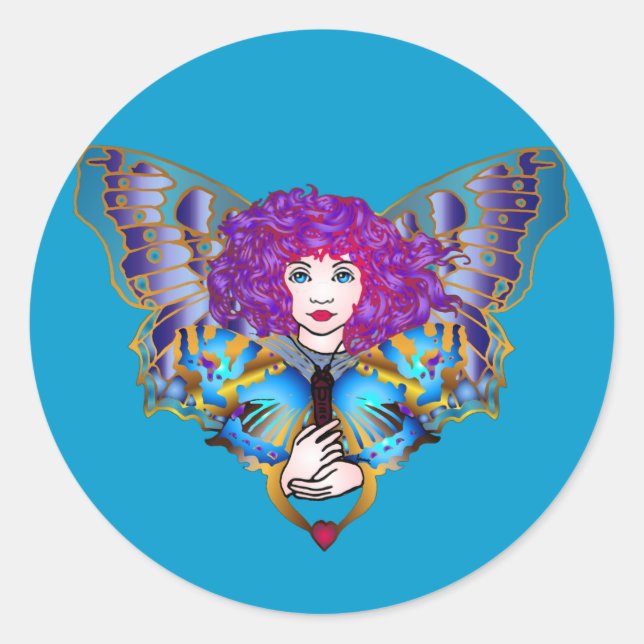 windig runder aufkleber (Vorderseite)