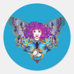 windig runder aufkleber