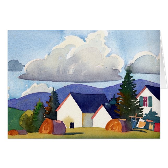 Windige Sommer-Nachmittagskarte (Vorderseite (Horizontal))