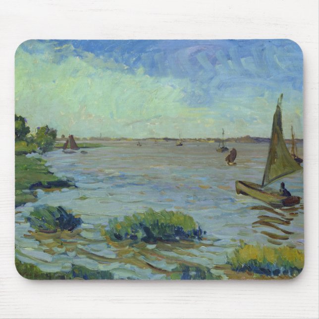 Windiger Tag auf der Elbe, 1911 Mousepad (Vorne)