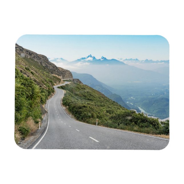 Winding Mountain Road | Olympischer Nationalpark Magnet (Horizontal)