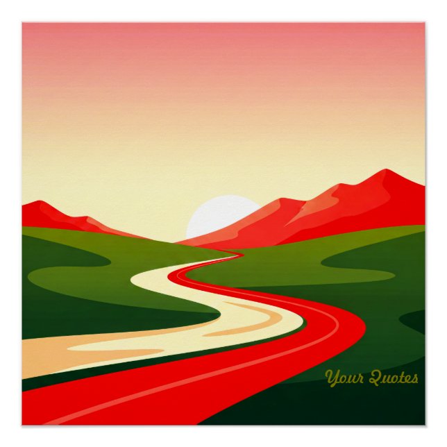 Winding Road Toward the Sun Poster (Vorderseite)