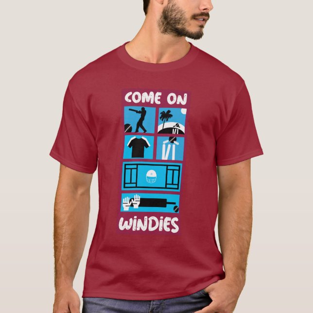 Windis Cricket West Indies Test Cricket Cricket T-Shirt (Vorderseite)