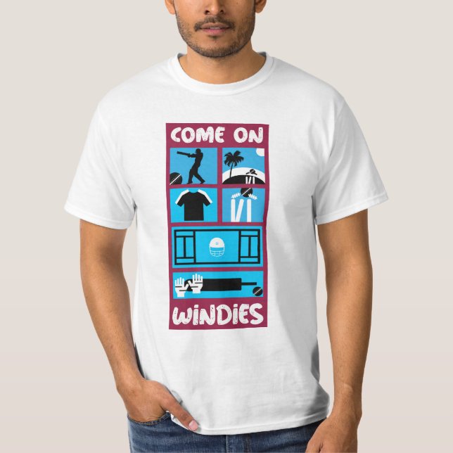 Windis Cricket West Indies Test Cricket T - Shirt (Vorderseite)