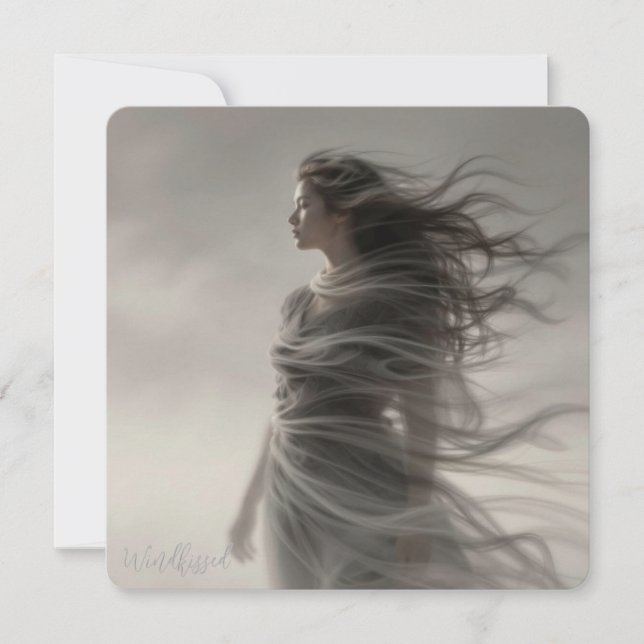 Windkissed - AI Fantasy Digital Art Print (Vorderseite)