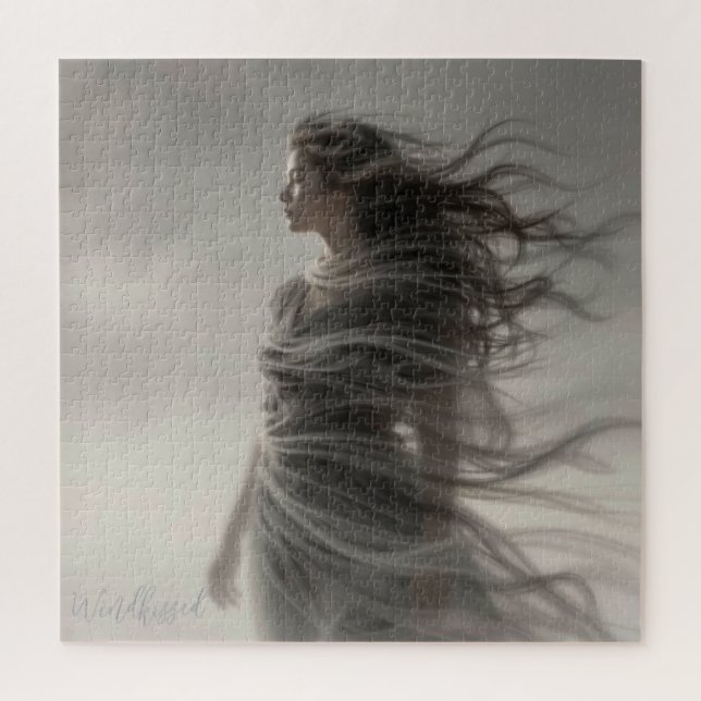 Windkissed - AI Fantasy Digital Art Print (Vertikal)