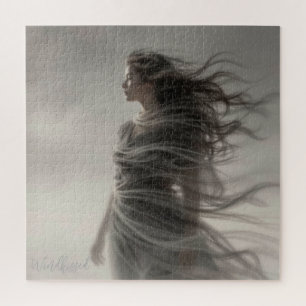 Windkissed - AI Fantasy Digitalkunst-Druck