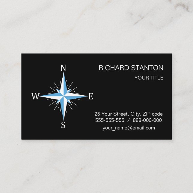 Windkompass Visitenkarte (Vorderseite)