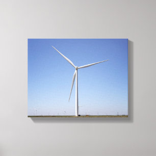 Windkraftanlage in einem ländlichen Oklahoma-Feld  Leinwanddruck
