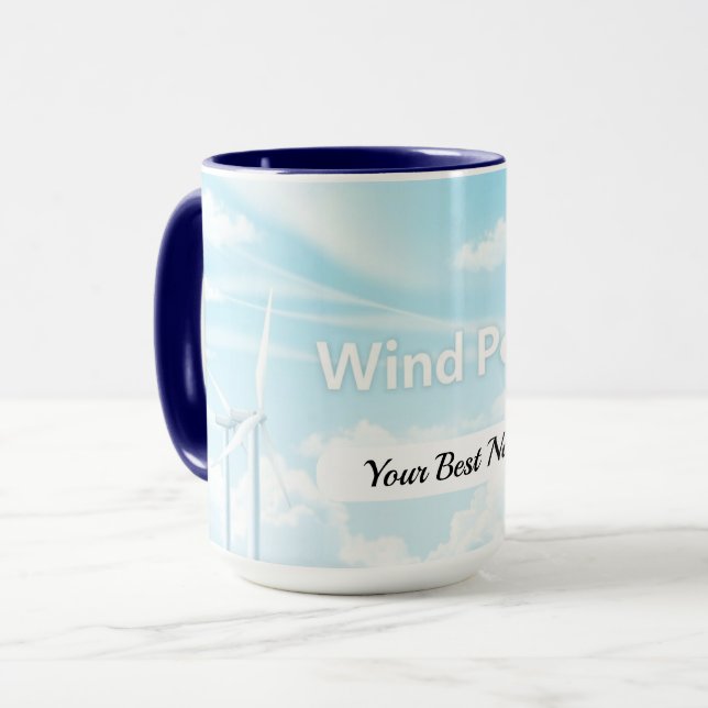 Windkraftblatt Tasse (Vorderseite Links)