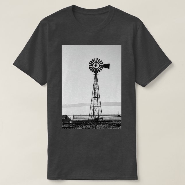 Windmill blackandwhite T-Shirt (Design vorne)