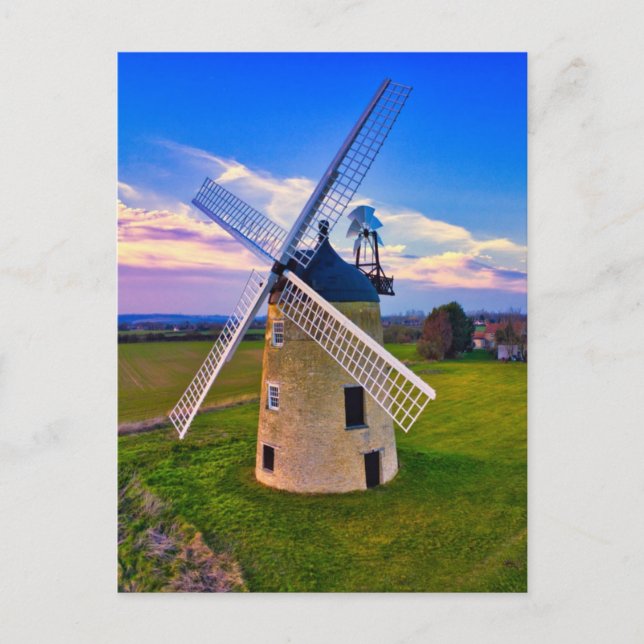 Windmill Blue Sky Postkarte (Vorderseite)
