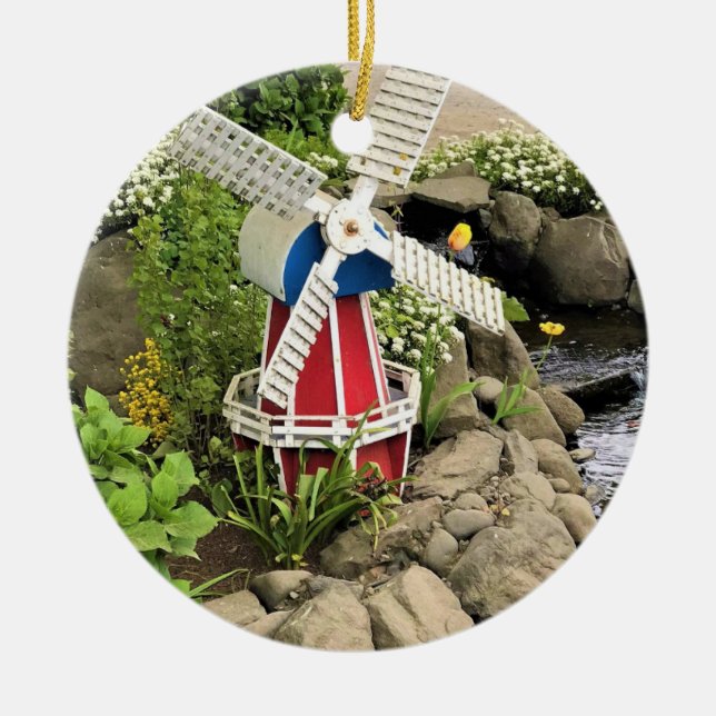 Windmill Garden Keramik Ornament (Vorne)
