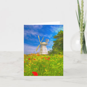 Windmill Meadow Art Karte
