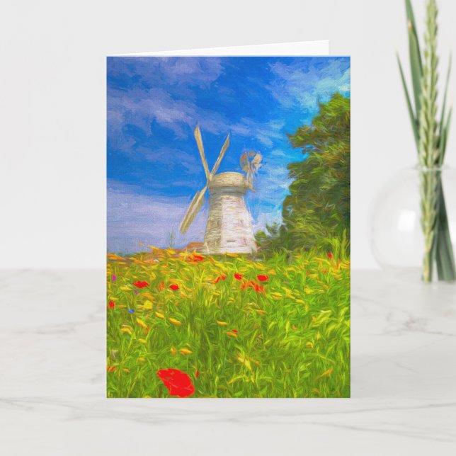 Windmill Meadow Art Karte (Vorderseite)