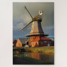 Windmill Ostfriesland Dutch Grind Grain Jigsaw Puz