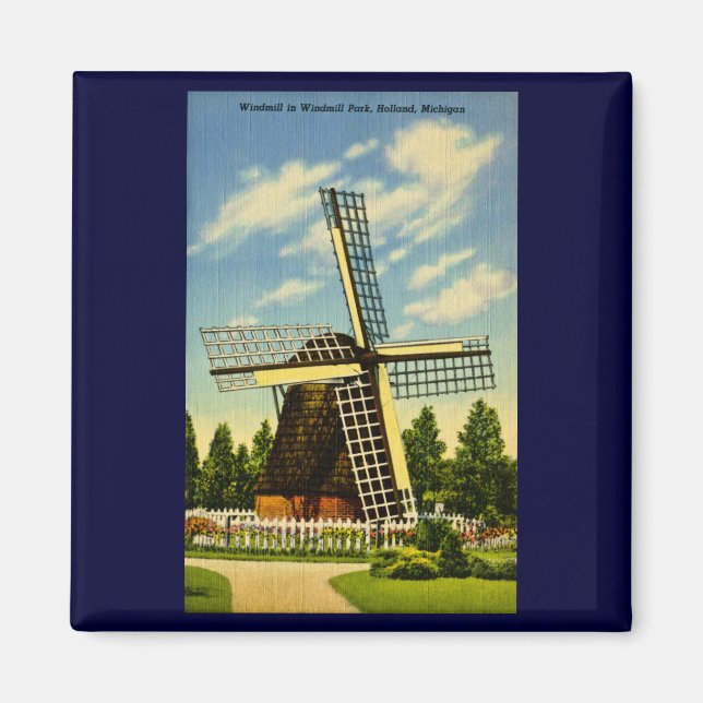 Windmill Park Holland, Michigan Vintag Magnet (Vorne)