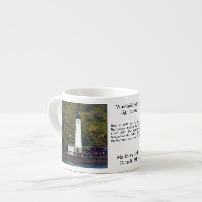 Windmill Point Lighthouse Detroit Espresso Tasse (Vorderseite Links)