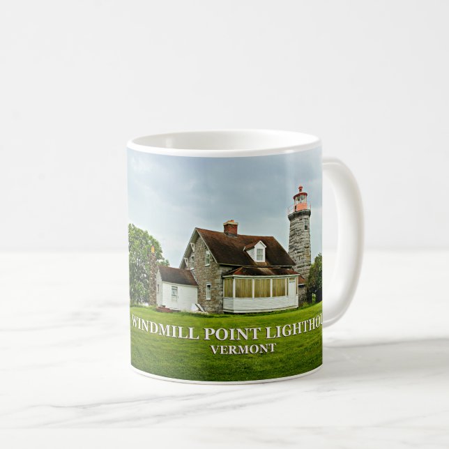 Windmill Point Lighthouse, Tasse Vermont (VorderseiteRechts)