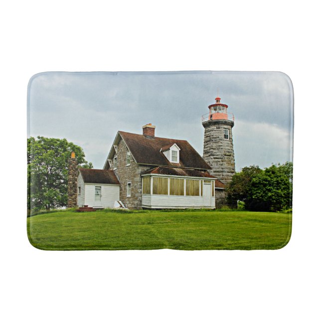 Windmill Point Lighthouse, Vermont Bath Mat Badematte (Vorderseite)