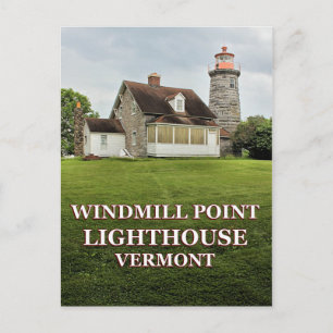 Windmill Point Lighthouse, Vermont Postcard Postkarte