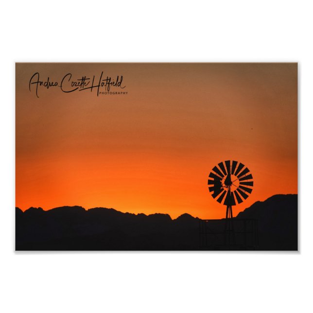 Windmill Sunset Fotodruck (Vorne)