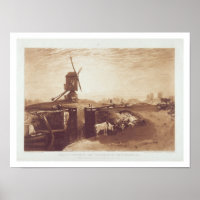 Windmill und Lock, graviert von William Say (1768-
