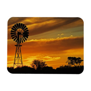 Windmill und Sunset, William Creek, Oodnadatta Magnet