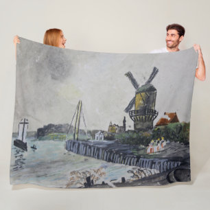 WINDMILL WASSERFARBE FLEECEDECKE