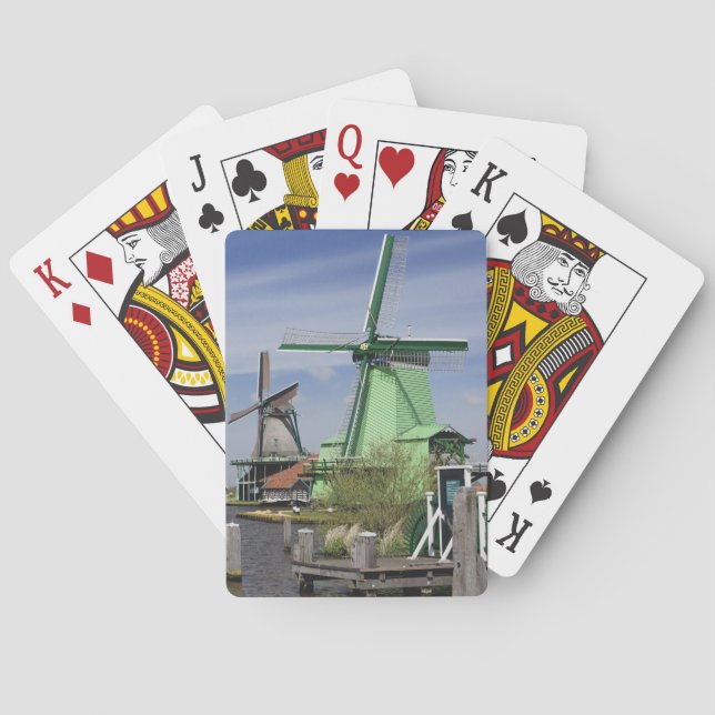 Windmill, Zaanse Schans, Holland, Niederlande 2 Spielkarten (Rückseite)