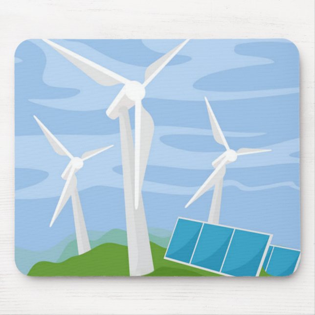 Windmills and Solar Cells Mousepad (Vorne)