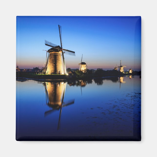 Windmills at Blue Hour aimant (Devant)