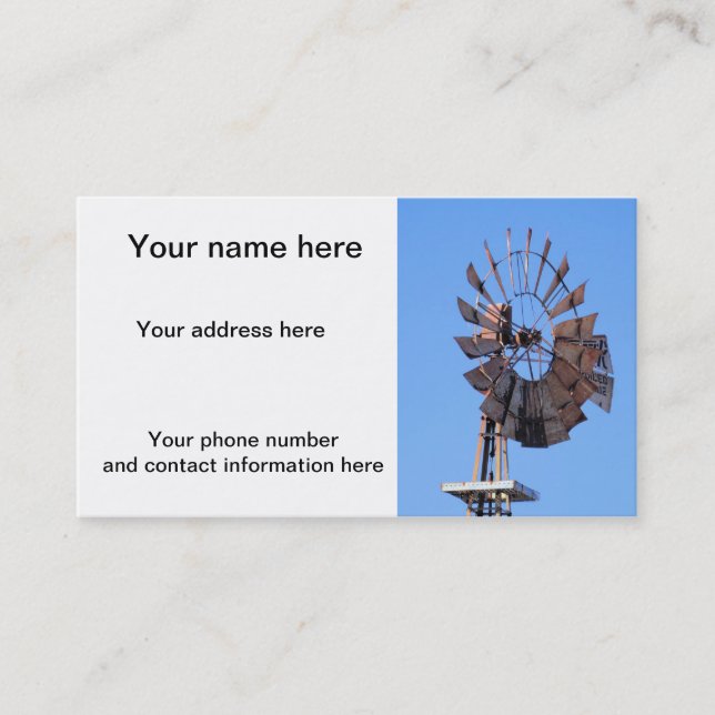 Windmühle 1 visitenkarte (Vorderseite)