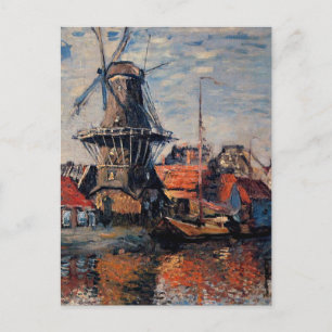 Windmühle am Onbekende Canal-Amsterdam Postkarte