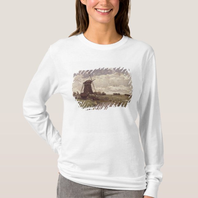 Windmühle bei Leidschendam T-Shirt (Vorderseite)