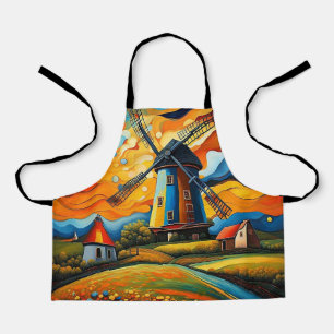 Windmühle bei Sonnenuntergang 10 Schürze