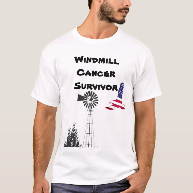 Windmühle Cancer Survivor Männer-T - Shirt (Vorderseite)