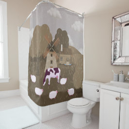 Windmühle Duschvorhang