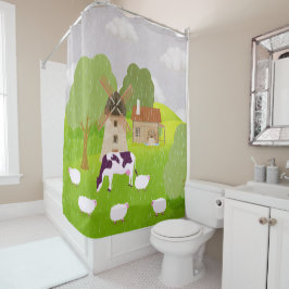 Windmühle Duschvorhang