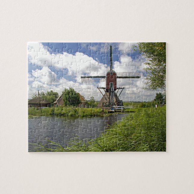 Windmühle entlang eines Kanals östlich von Leiden (Horizontal)